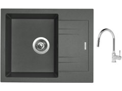 Set Sinks LINEA 600 N Titanium + baterie Sinks MIX 35 P chrom Set Sinks LINEA 600 N Titanium + baterie Sinks MIX 35 P chrom