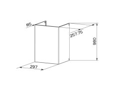  Faber Prodloužený komín 980 Nerez