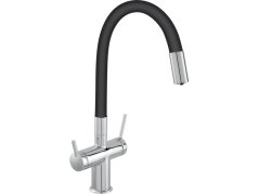 Filtrační baterie Ferro Filtrata s flexibilním ramenem, černá/chrom BFT41B