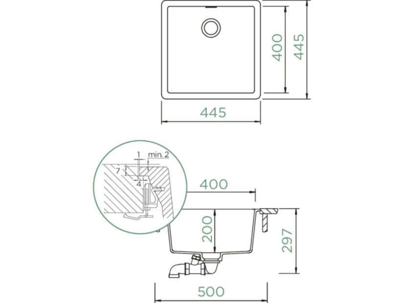 Granitový drez Schock Greenwich N-100-FB Bronze