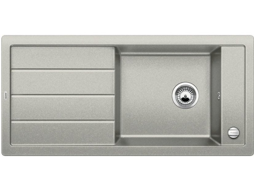 Granitový dřez Blanco MEVIT XL 6 S Silgranit perlově šedáoboustranné provedení s excentrem