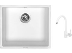 Set Sinks FRAME 457 Milk + baterie Sinks MIX 35 Milk Set Sinks FRAME 457 Milk + baterie Sinks MIX 35 Milk
