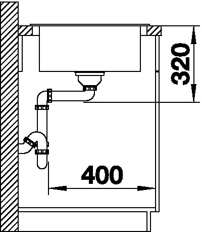 Granitový dřez Blanco ELON 45 S Šedá vulkán