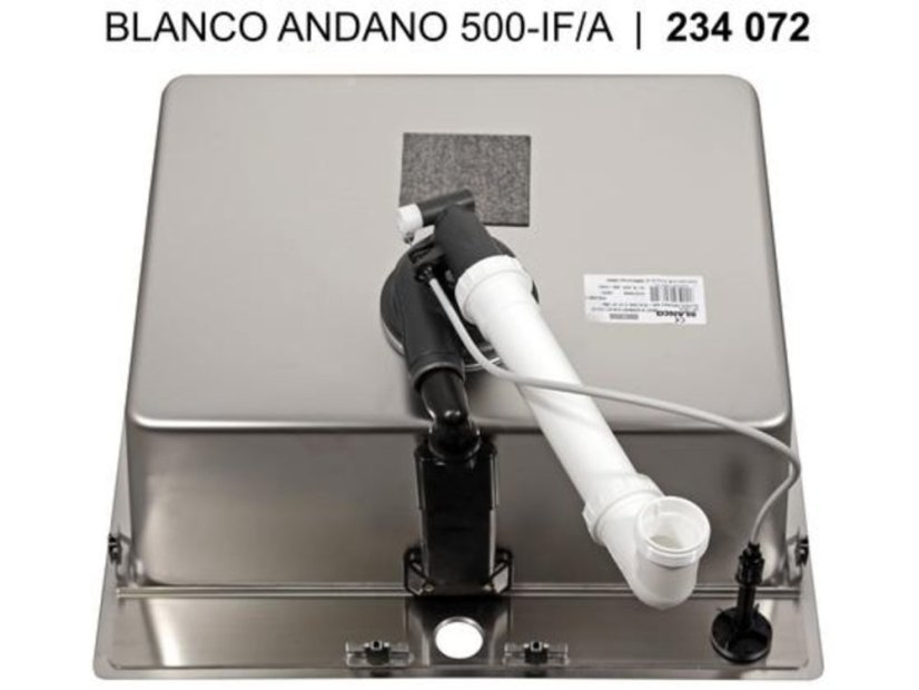 Nerezový dřez Blanco Andano 500 IF/A InFino Nerez hedvábný lesk