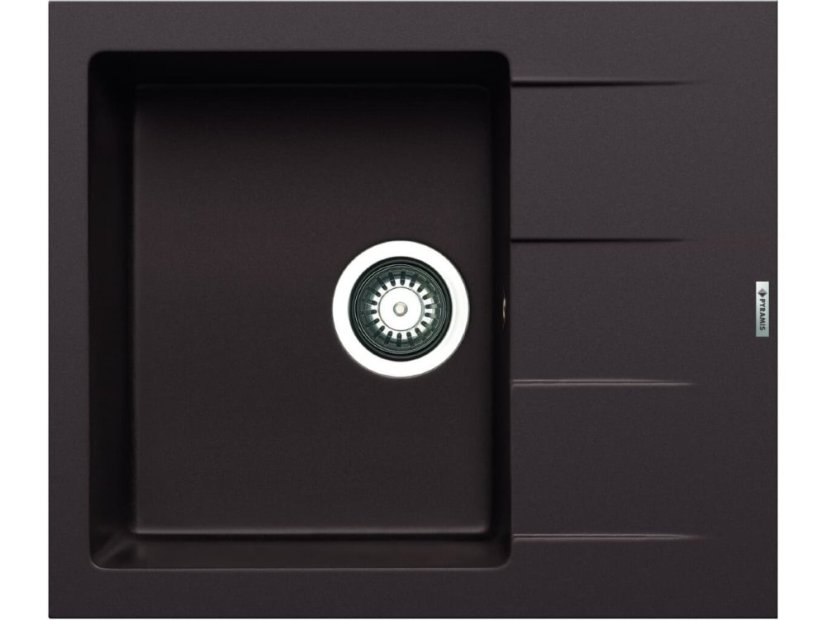 Granitový drez Pyramis Athlos 59 x 50 1B 1D Čierna