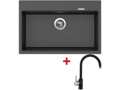 Set Sinks Maximo 780 Metalblack + Vitalia GR