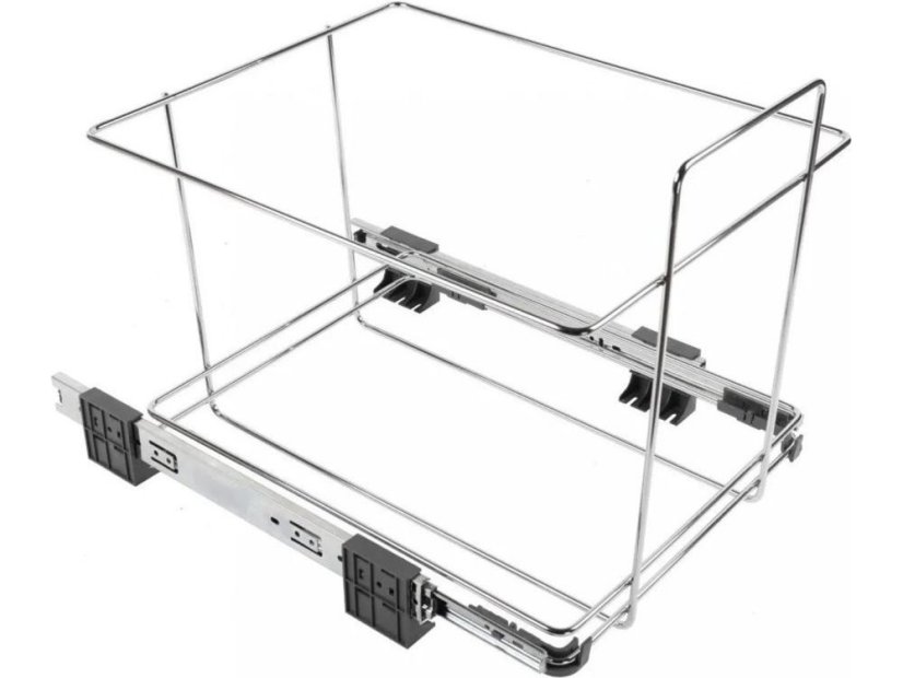 Vestavný odpadkový koš Elletipi ECOFIL - výsuvný, s rámem, 18+8+8 L - 3