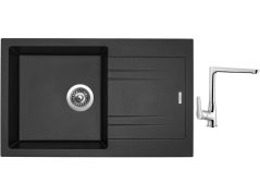 Set Sinks LINEA 780 N Metalblack + batéria Sinks batéria CASPIRA chróm