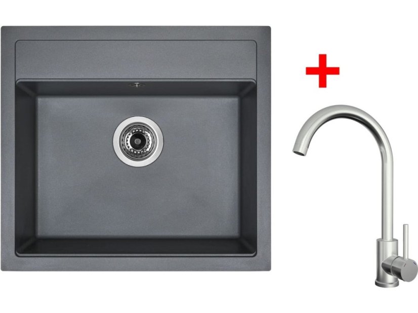Sinks SOLO 560 Titanium + ARCO celonerezová