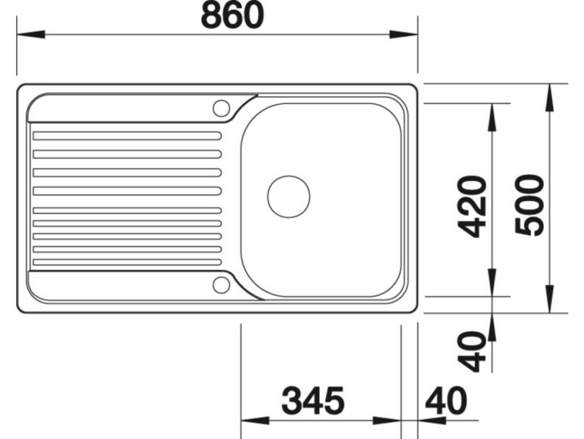 Nerezový dřez Blanco TIPO 45 S Nerez přírodní lesk