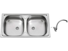 Set Sinks OKIO 780 DUO M matný + batéria Sinks EVERA chróm