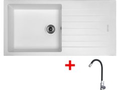 Set Sinks Perfecto 1000 Milk + Elasta nerez/černá