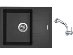 Set Sinks LINEA 600 N Metalblack + batéria Sinks MIX 3 S Chróm Set Sinks LINEA 600 N Metalblack + batéria Sinks MIX 3 S Chróm