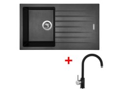 Set Sinks Perfecto 860 Metalblack + Vitalia GR