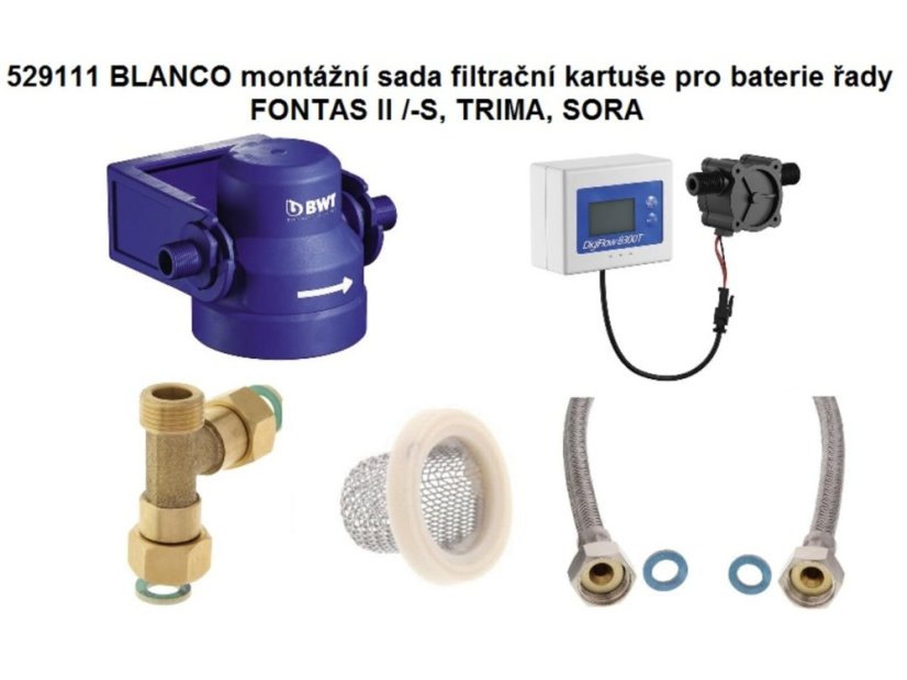 Inštalačná sada pre montáž filtrácie k batériám na flitrovanú vodu