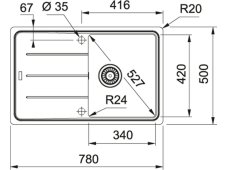 Granitový dřez Franke BFG 611-78 Šedá břidlice