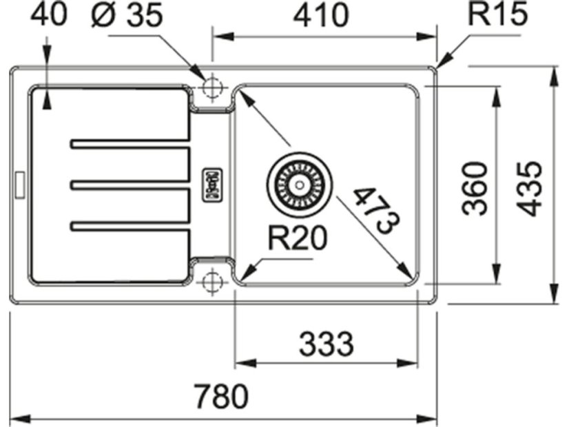 Granitový dřez Franke STG 614-78 Kašmír