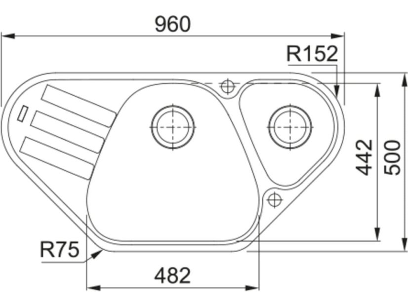 Franke AZG 661-E Matná černá deep