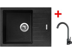 Sinks PERFECTO 650 Granblack + ARCO čierná matná Sinks PERFECTO 650 Granblack + ARCO čierná matná