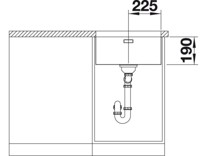 Nerezový drez Blanco ANDANO 450 U InFino Nerez hodvábny lesk