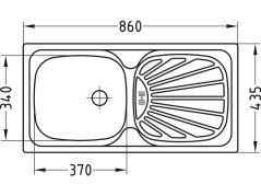 Alveus BASIC 80, DEKOR 860x435 1xLUX + F