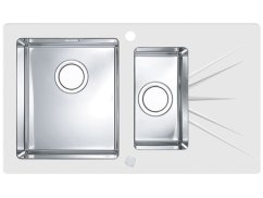 Sklenený drez Alveus Karat UP 20 L biely