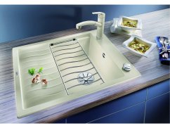 Granitový dřez Blanco ELON 45 S InFino bílá obous. s exc. + přísluš.