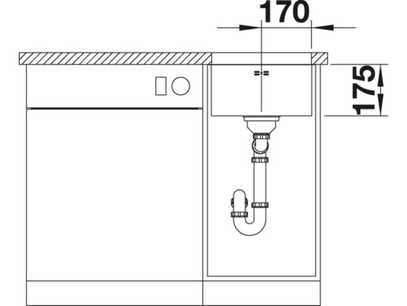 Nerezový drez Blanco Supra 340 U Nerez kartáčovaný bez tiahla