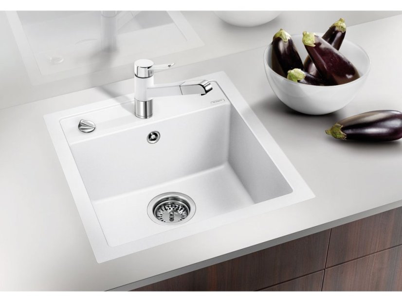 Granitový drez Blanco DALAGO 45 F biela s excentrom