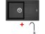 Sinks LINEA 780 Metalblack + Elasta nerez/čierna