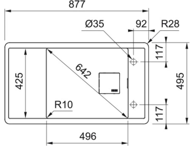 Granitový drez Franke FSG 611-88 Šedá bridlica