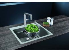 Granitový dřez Blanco ETAGON 6 InFino antracit s excentrem+pojezdy Granitový dřez Blanco ETAGON 6 InFino antracit s excentrem+pojezdy