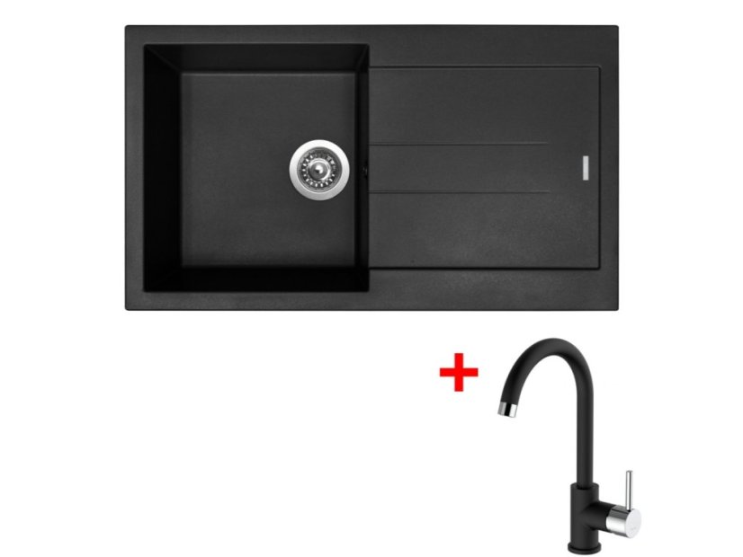 Set Sinks Amanda 860 Nanoblack + Mix 35 Nanoblack
