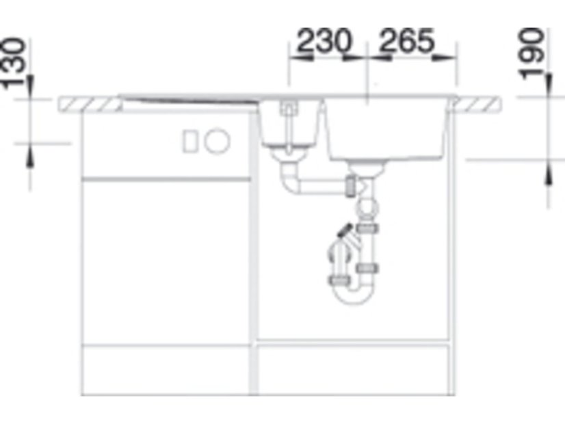 Granitový dřez Blanco METRA 6 S bílá s excentrem