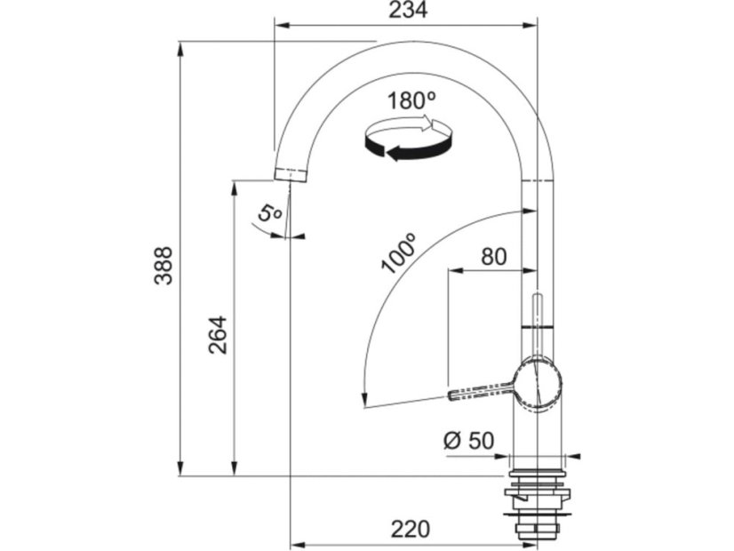 Dřezová baterie Franke FN 4089.031 Active New Chrom