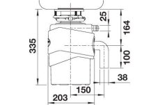 Drtič odpadu Blanco FWD Medium nákres