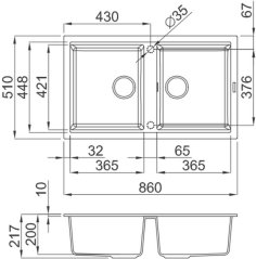 Granitový dřez Elleci Best 450 Black K86
