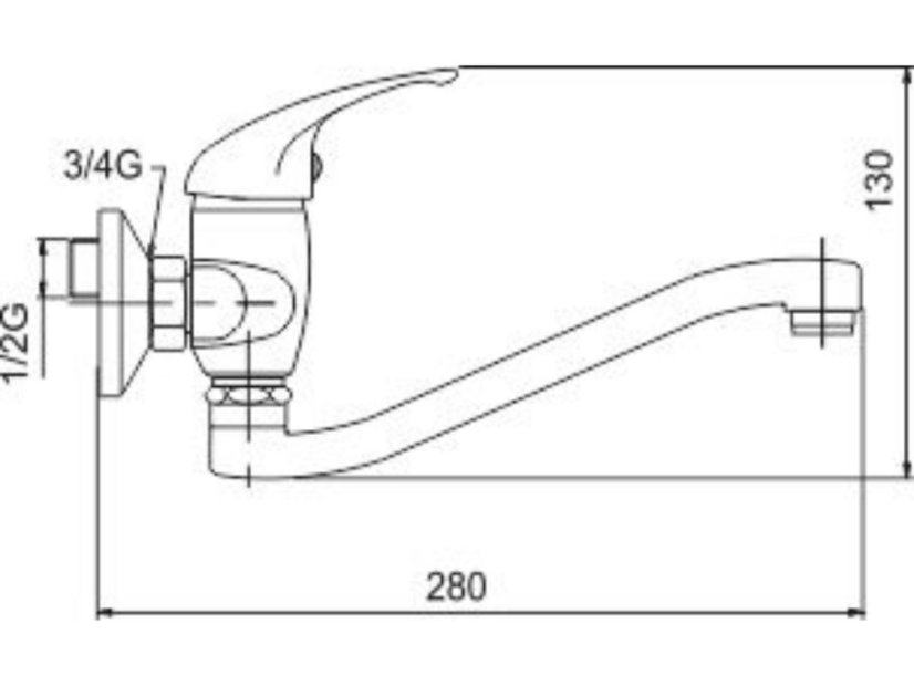 Drezová umývadlová batéria 150 mm Metalia 55 chróm