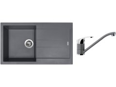 Set Sinks AMANDA 860 Titanium + baterie Sinks PRONTO Titanium Set Sinks AMANDA 860 Titanium + baterie Sinks PRONTO Titanium
