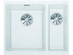 Granitový drez Blanco SUBLINE 340/160 U InFino biela bez tiahla drez vľavo