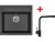 Sinks SOLO 560 Metalblack + ELKA Čierná matná