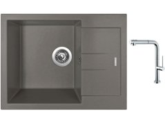 Set Sinks AMANDA 650 Truffle + baterie Sinks SLIM S2 kartáčovaná