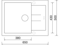 Set Sinks AMANDA 650 Granblack + baterie Sinks MIX 3 S Chrom