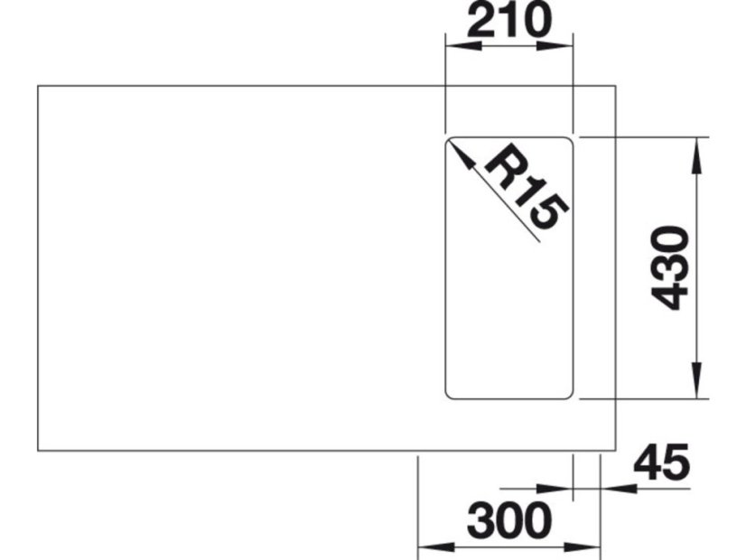 Nerezový dřez Blanco ANDANO 180 IF bez táhla