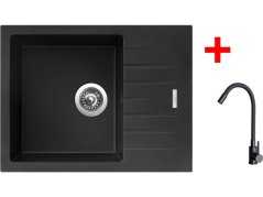 Sinks PERFECTO 650 Metalblack + ELASTA černá matná