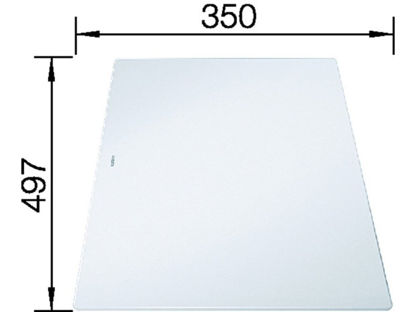 Krájacia doska AXIA III 497 x 350 sklo biela