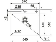 Nerezový dřez Franke BXX 210/610-54 TL Nerez