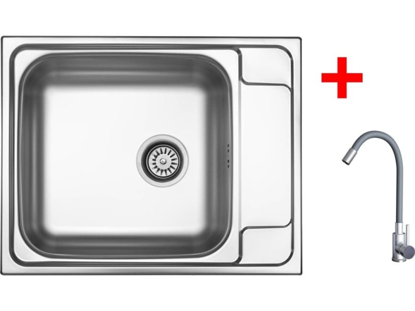 Sinks GRAND 630 + ELASTA nerez/sivá