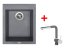 Set Sinks CUBE 410 Titanium + Mix 3 P GR