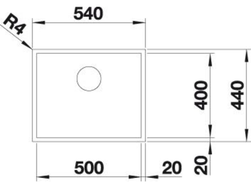 Nerezový drez Blanco ZEROX 500 U InFino nerez Dark Steel